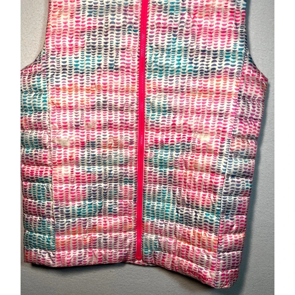 Lands' End Women's Multi Color Zip Front Down Puffer Vest - Size 2X  20W-22W - Picture 3 of 7